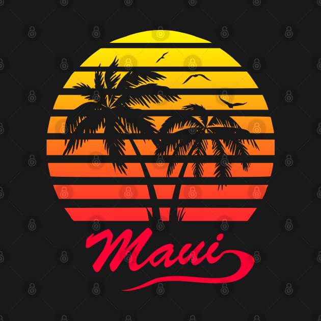 Maui 80s Sunset by Nerd_art