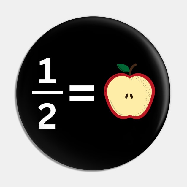 Funny Math Jokes Half Pin by UnrealArtDude