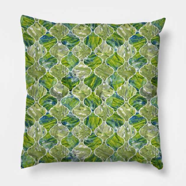 Ogee – Green Pillow by crumpetsandcrabsticks