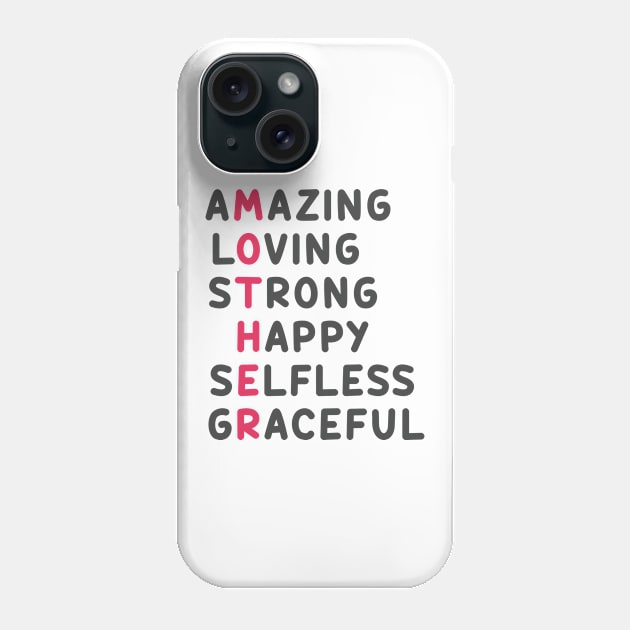 Amazing Mom Saying Personalize Gift for Best Mother Phone Case by zadaID