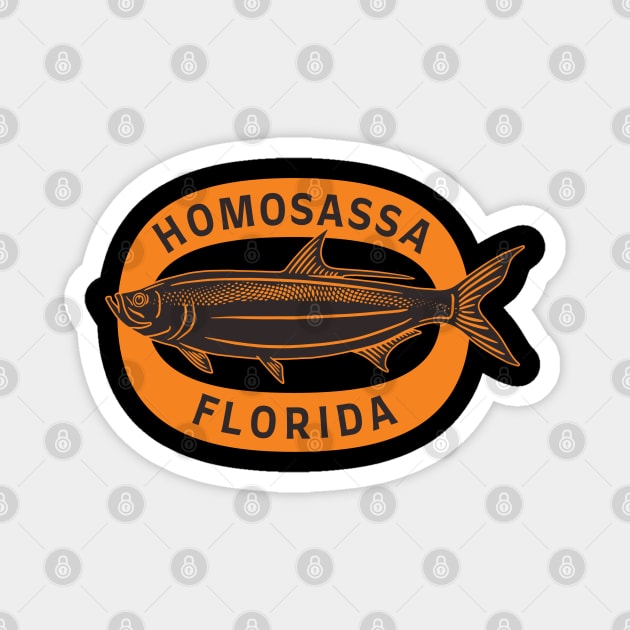 Homosassa Florida Tarpon Fishing Magnet by Eureka Shirts