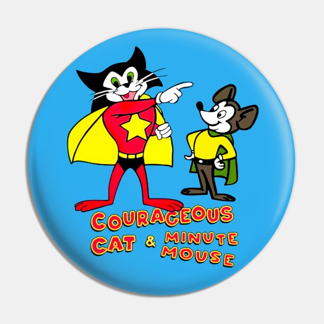 Courageous Cat and Minute Mouse Pin by Pop Fan Shop