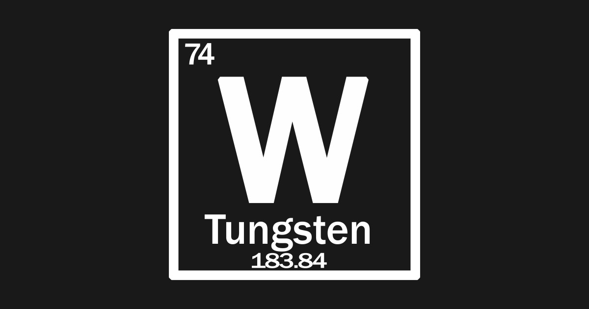 TUNGSTEN W chemical element Tungsten Long Sleeve TShirt TeePublic