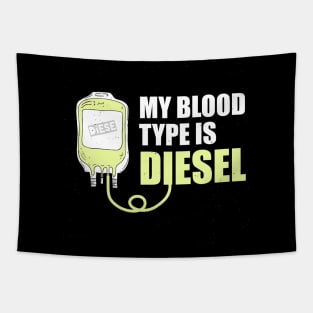 Mechanic my blood type is diesel gift Tapestry