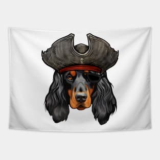 Funny Pirate Gordon Setter Dog Tapestry