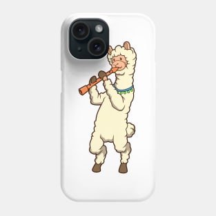 Cartoon Lama - Flute Player Phone Case