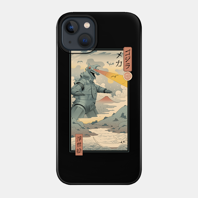 Mecha Kaiju Ukiyo-e - Mechagodzilla - Phone Case