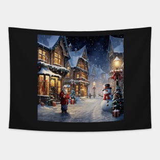 Santa Claus in the city of christmas Tapestry