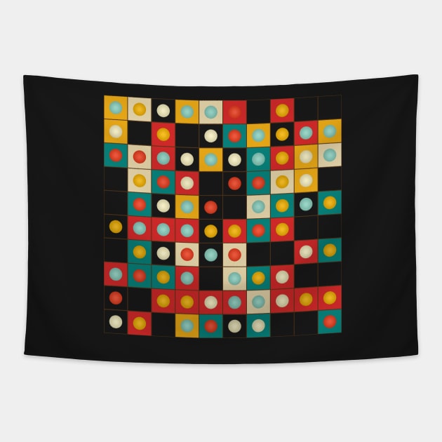 Colors on black Tapestry by Gaspar Avila