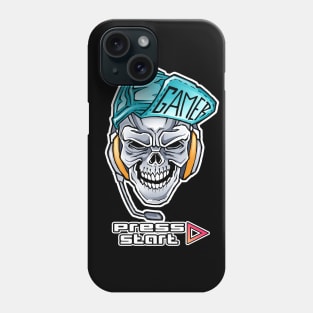 Skull Gamer Press Start Mode Phone Case