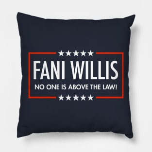 Fani Willis - No One is Above the Law (blue) Pillow