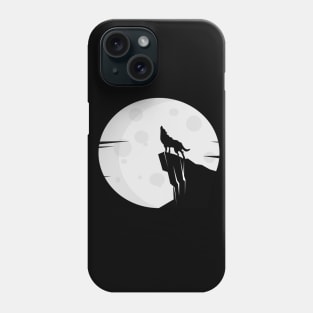 The Howling Wolf and The Full Moon Phone Case