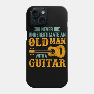 Old man with a guitar Phone Case
