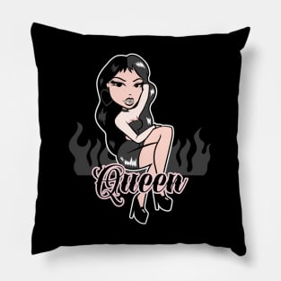 Queen Girl Doll Light Black Pillow