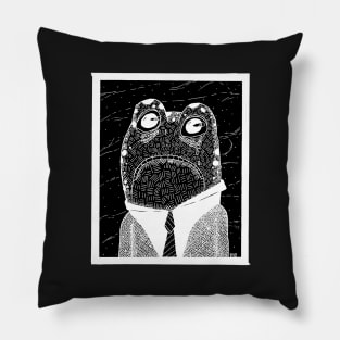 Portrait of a Weeping Toad (white) Pillow