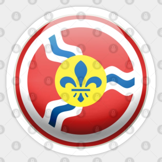 St. Louis Flag Roundel - STL City - Button Logo Look - St Louis