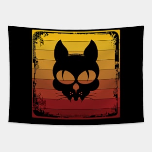 Halloween retro cat Tapestry