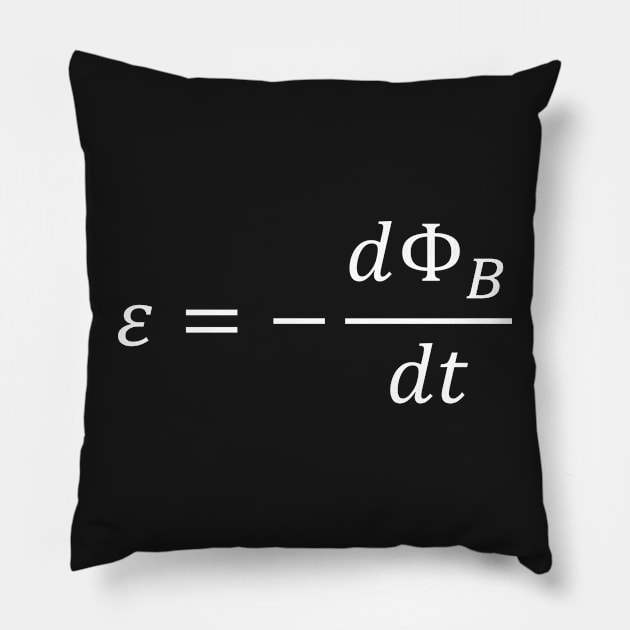 Faraday Law Of Electromagnetic Induction, physics and engineering Pillow by ScienceCorner