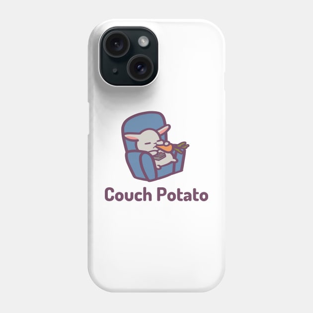 Couch Potato Cute Bunny Phone Case by ThumboArtBumbo