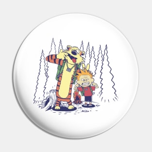 Calvin and Hobbes Let's Hiking Pin