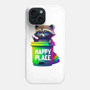 Racoon Happy Place Phone Case