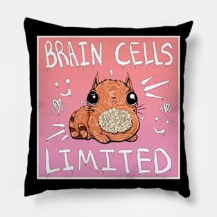 Cute Brain Cells Limited Cat Pillow