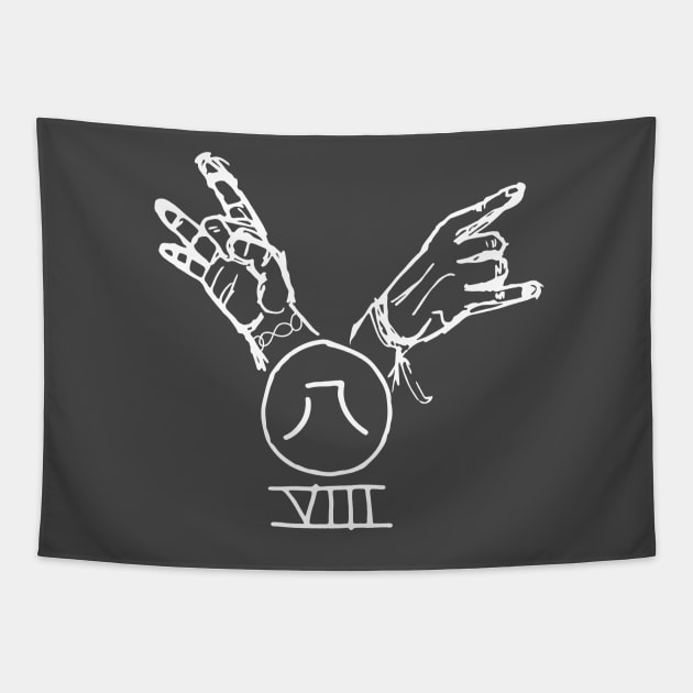 Eight Sign Hands Tapestry by Ocho Hachi