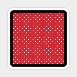 Red Polka Dots Christmas Pattern Magnet