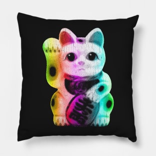 Pop Art Lucky Cat - Maneki Neko Pillow