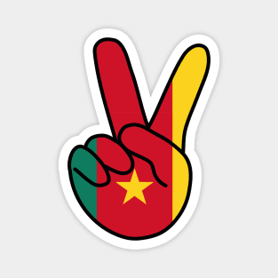 Cameroon Flag V Sign Magnet