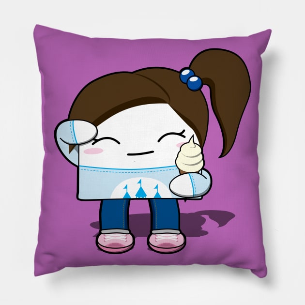 Kawaii Ice Cream Pillow by Bacacegua