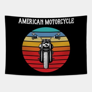 Motorcycle Vintage Sunset Tapestry