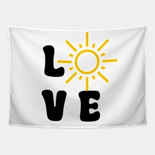 Love Sun Black Tapestry