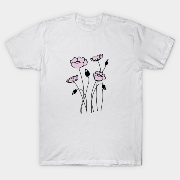 Discover Dancing Poppies - Wild Flowers - T-Shirt