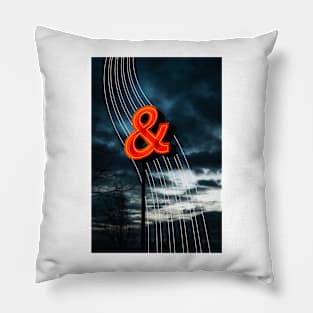 Ampersand Geometric Wave Blue Hour Pillow