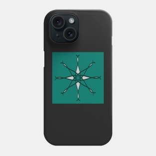 Compass rose - Teal Green Phone Case