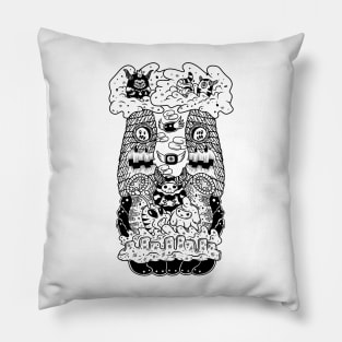 Monsters Of The Wild Doodle Pillow