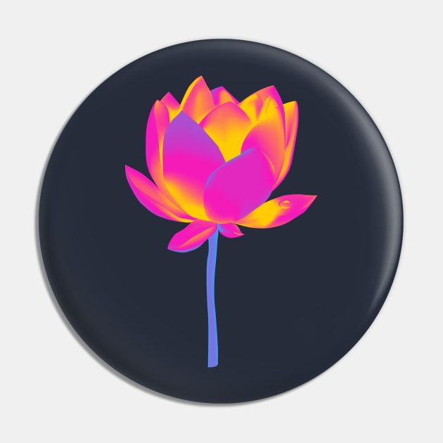 Pan Pride Blooming Lotus Pin by VernenInk