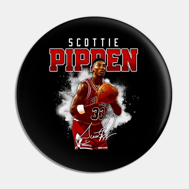 Scottie Pippen Basketball Legend Signature Vintage Retro 80s 90s Bootleg Rap Style Pin by CarDE