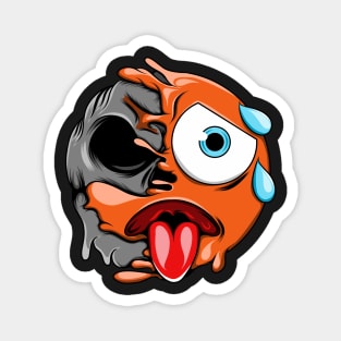 Hot Face Zombie Emoji Magnet