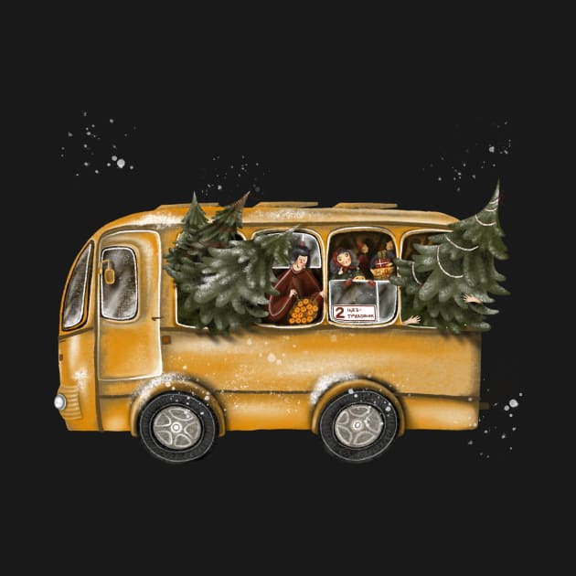 Christmas bus by Sidfamily