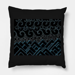 Mountains of Waves, Waves of Mountains Pillow