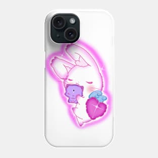 Rabbit with his teddy cat Phone Case