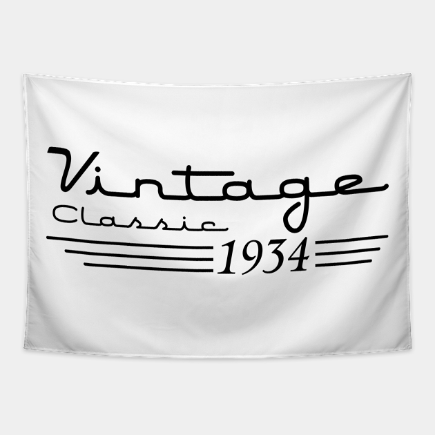 89 Years Old Vintage 1934 89th Birthday 89 Years Old Vintage 1934 89th Birthday Tapestry