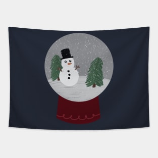 Winter Snow Globe Tapestry