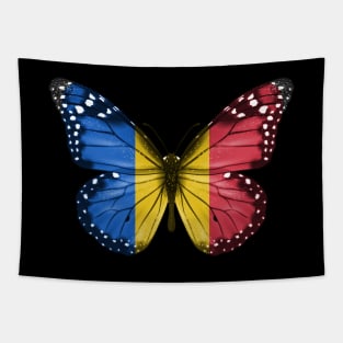 Chadian Flag  Butterfly - Gift for Chadian From Chad Tapestry