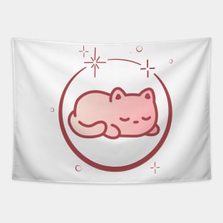 Cute Cat Kitten Kitty in Space Galaxy Tapestry