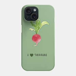 Radish - I love veggies Phone Case