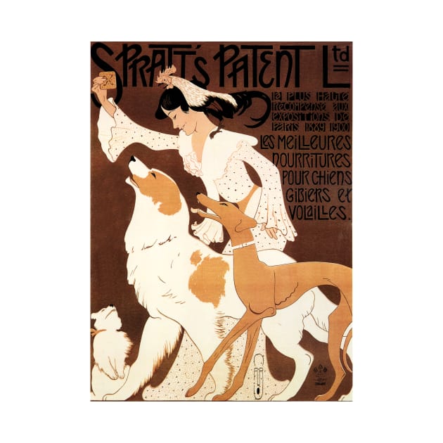 SPRATT'S Patent Biscuits DOG FOOD Advertisement Vintage Art Nouveau by vintageposters