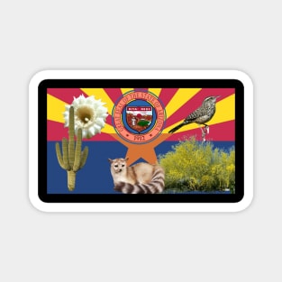 Arizona State Flag & Symbols Magnet